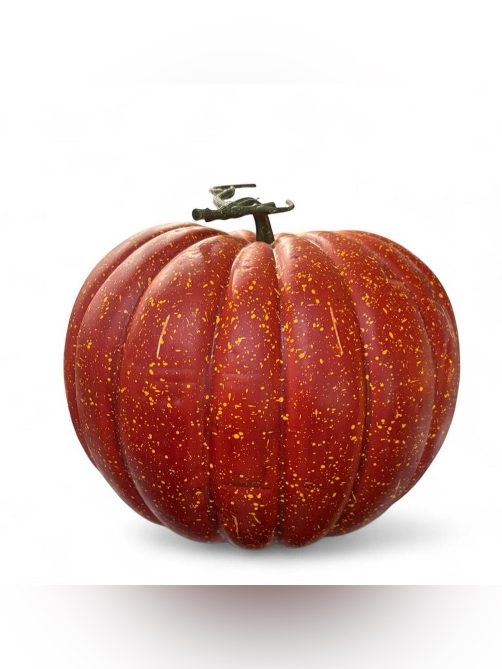 Ashland Red Speckled Decorative Pumpkin with Gold Flecks